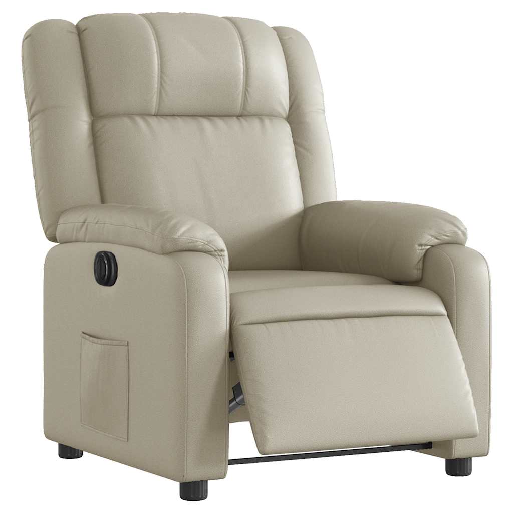 Fauteuil inclinable électrique Crème Similicuir - XIOS