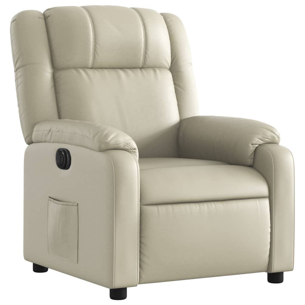 Fauteuil inclinable électrique Crème Similicuir - XIOS
