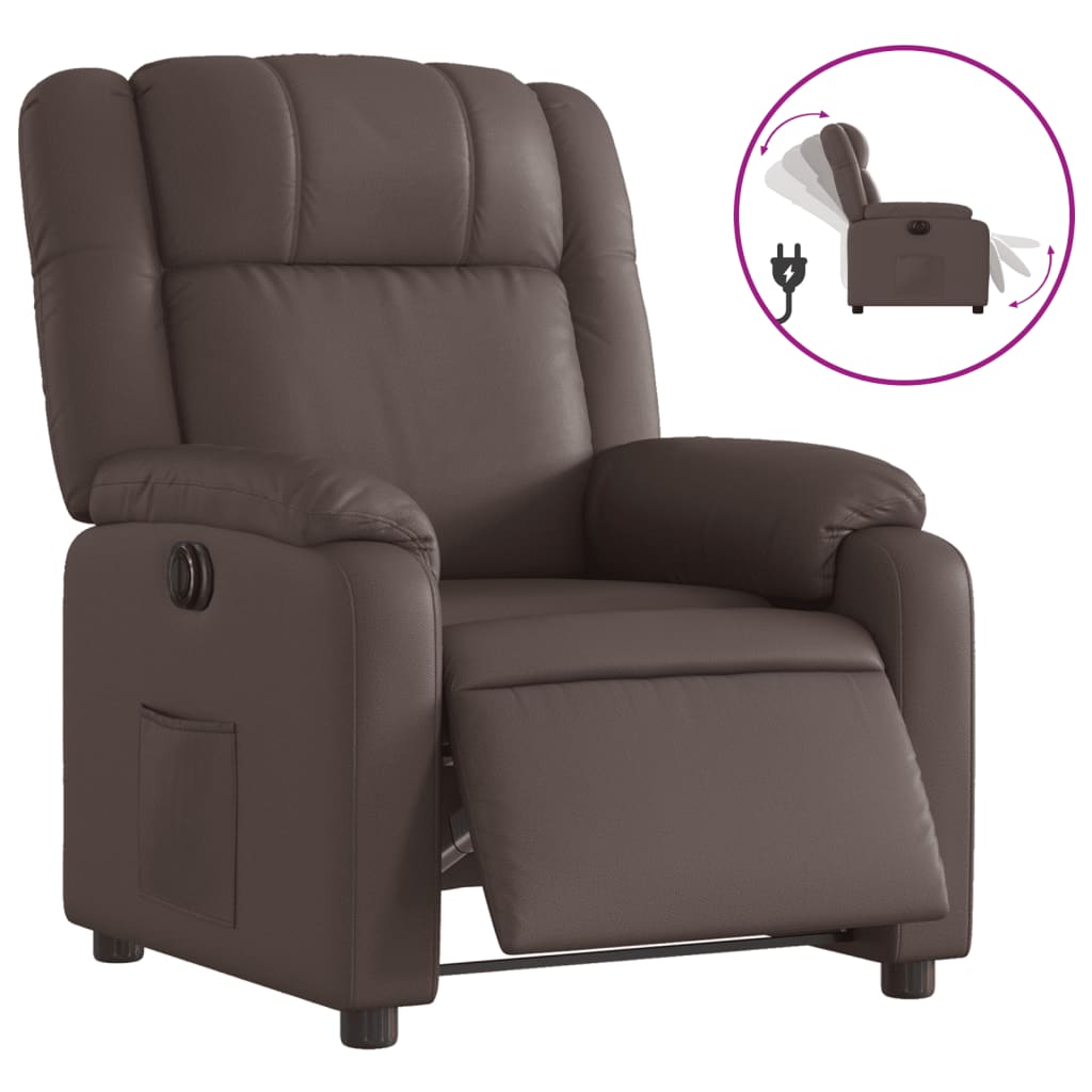 Fauteuil inclinable électrique Marron Similicuir - XIOS