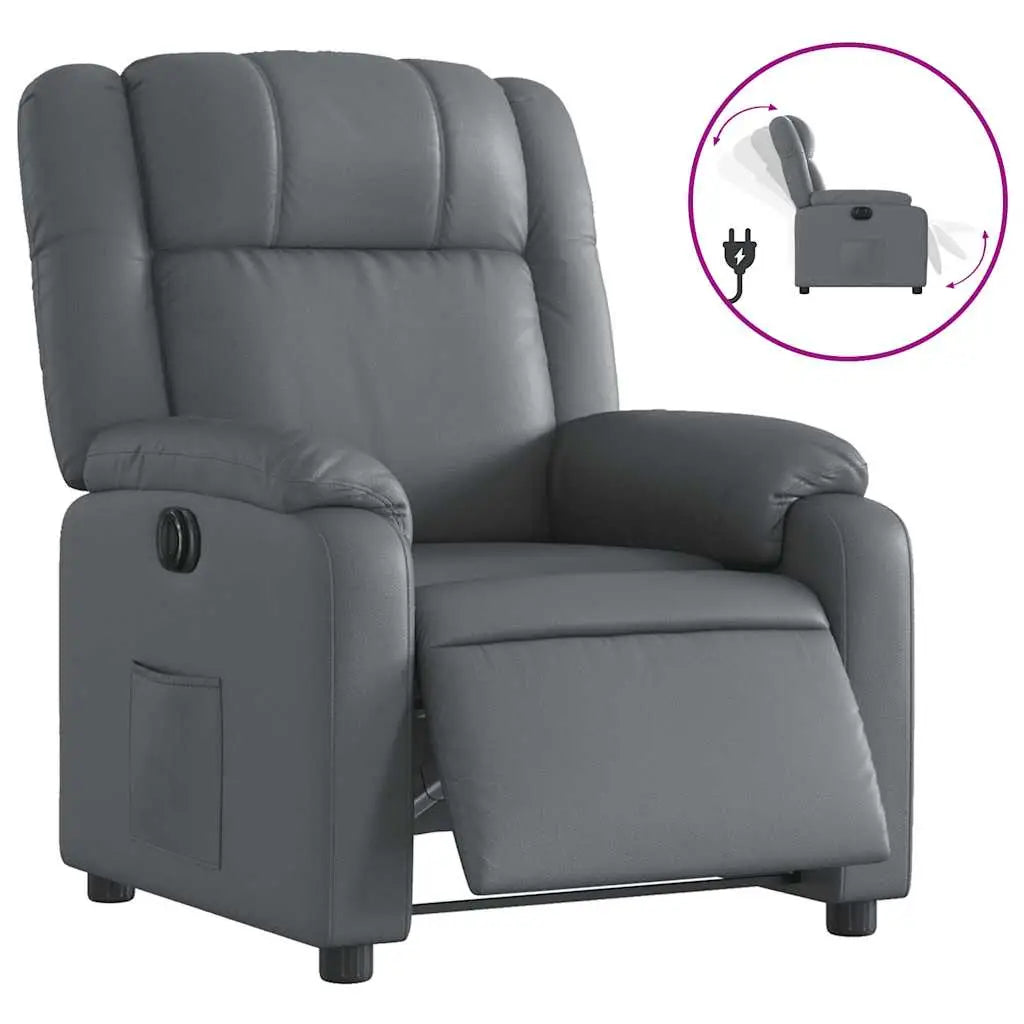 Fauteuil inclinable électrique Gris Similicuir - XIOS