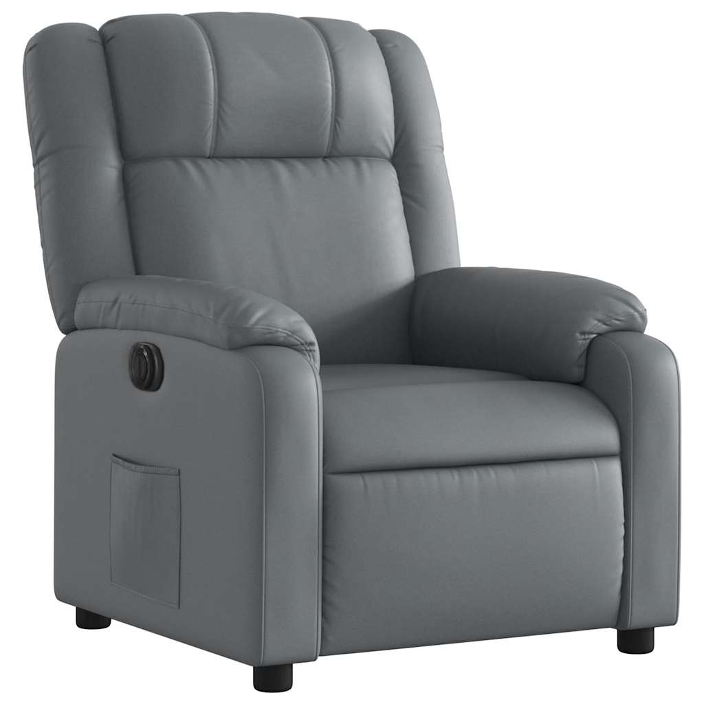 Fauteuil inclinable électrique Gris Similicuir - XIOS