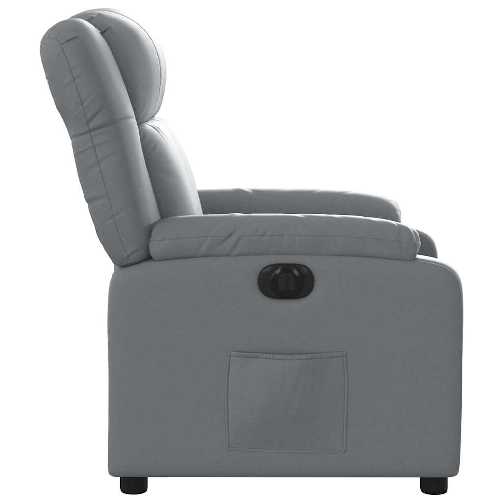 Fauteuil inclinable électrique Gris Similicuir
