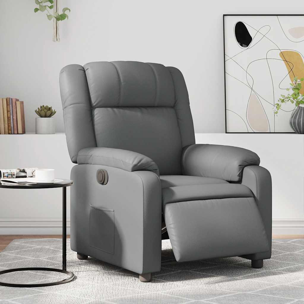 Fauteuil inclinable électrique Gris Similicuir - XIOS