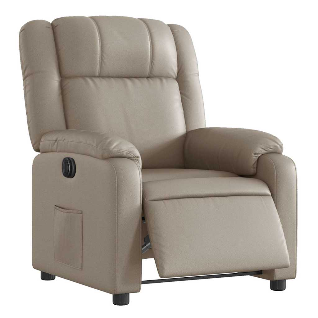 Fauteuil inclinable électrique Cappuccino Similicuir - XIOS
