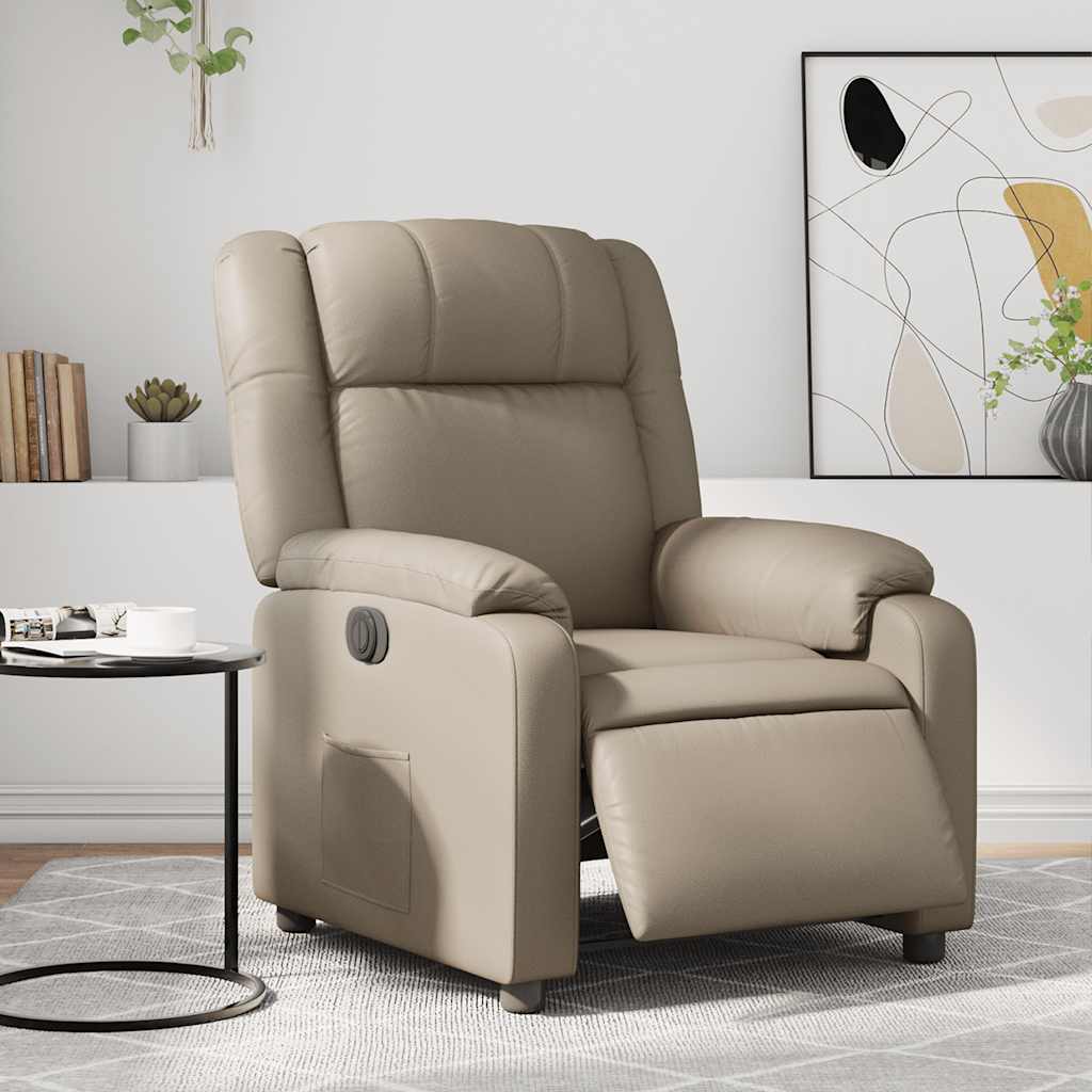 Fauteuil inclinable électrique Cappuccino Similicuir - XIOS