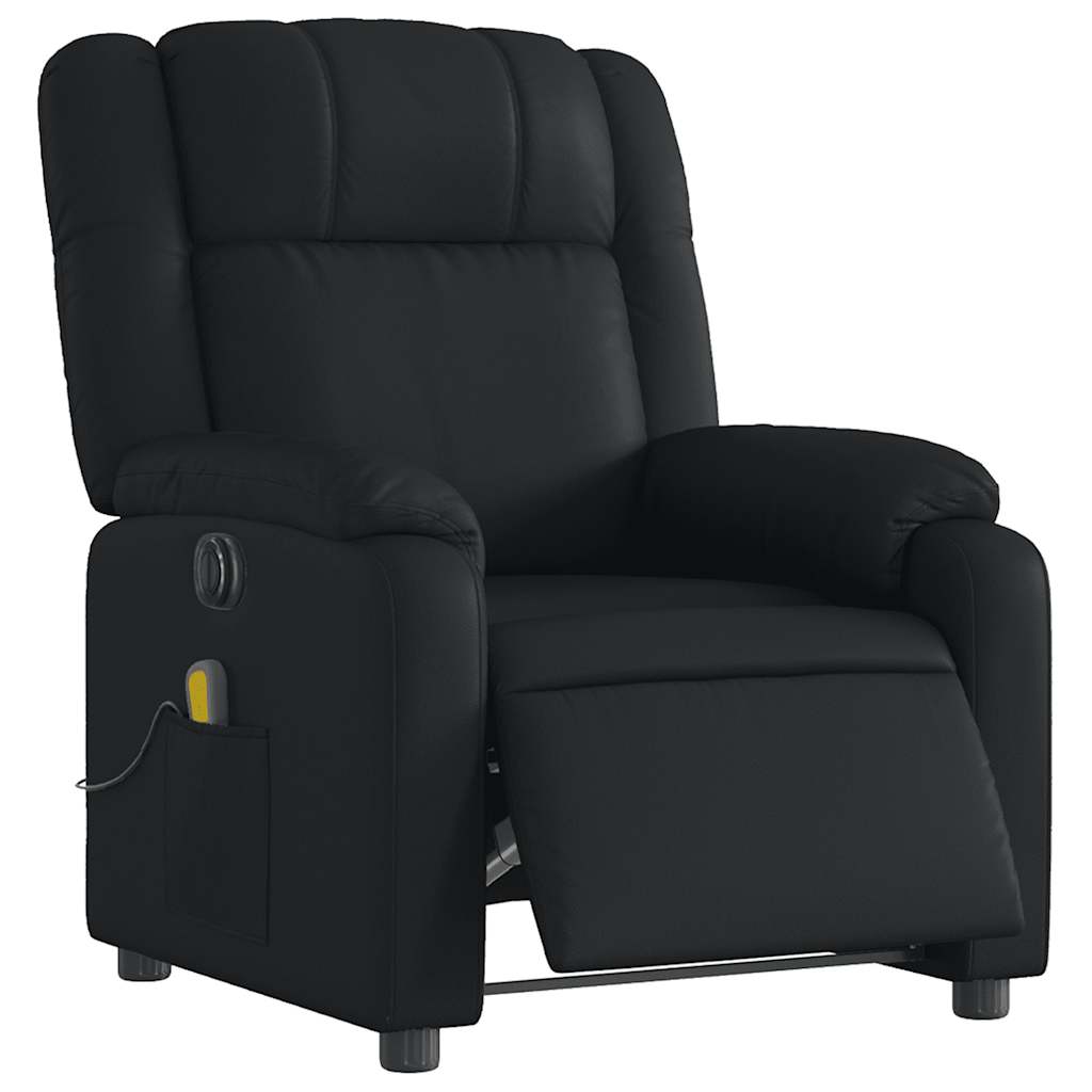 Fauteuil de massage inclinable électrique noir similicuir - XIOS
