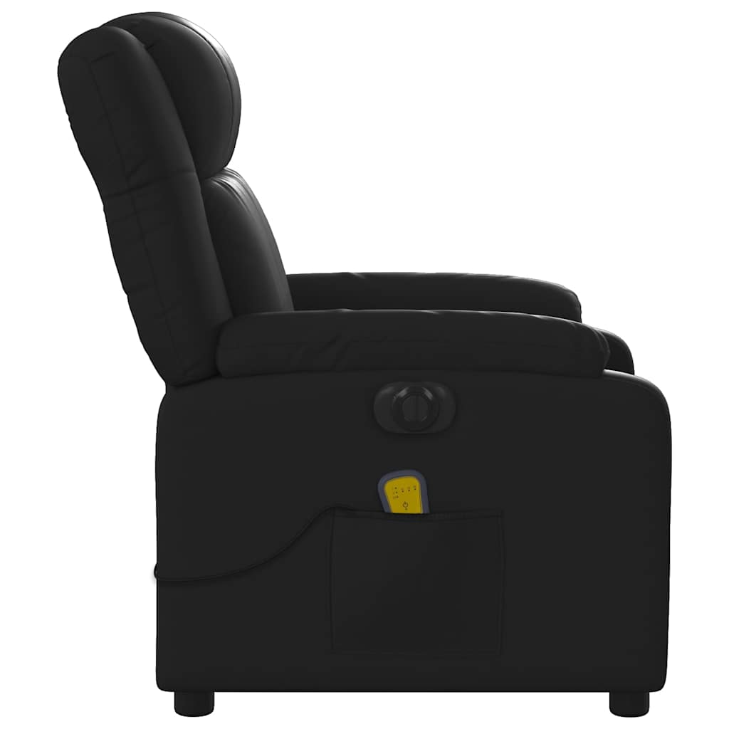 Fauteuil de massage inclinable électrique noir similicuir - XIOS