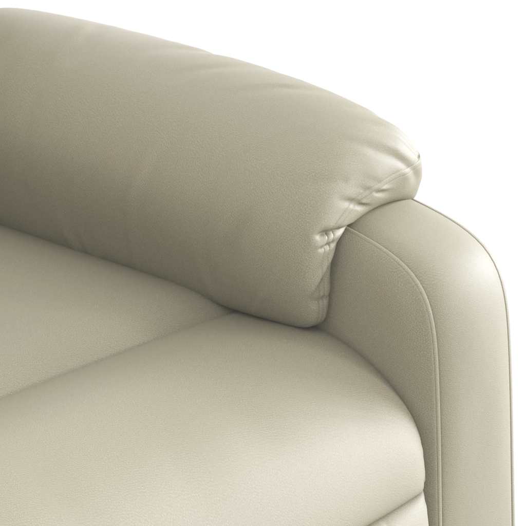 Fauteuil de massage inclinable électrique crème similicuir - XIOS