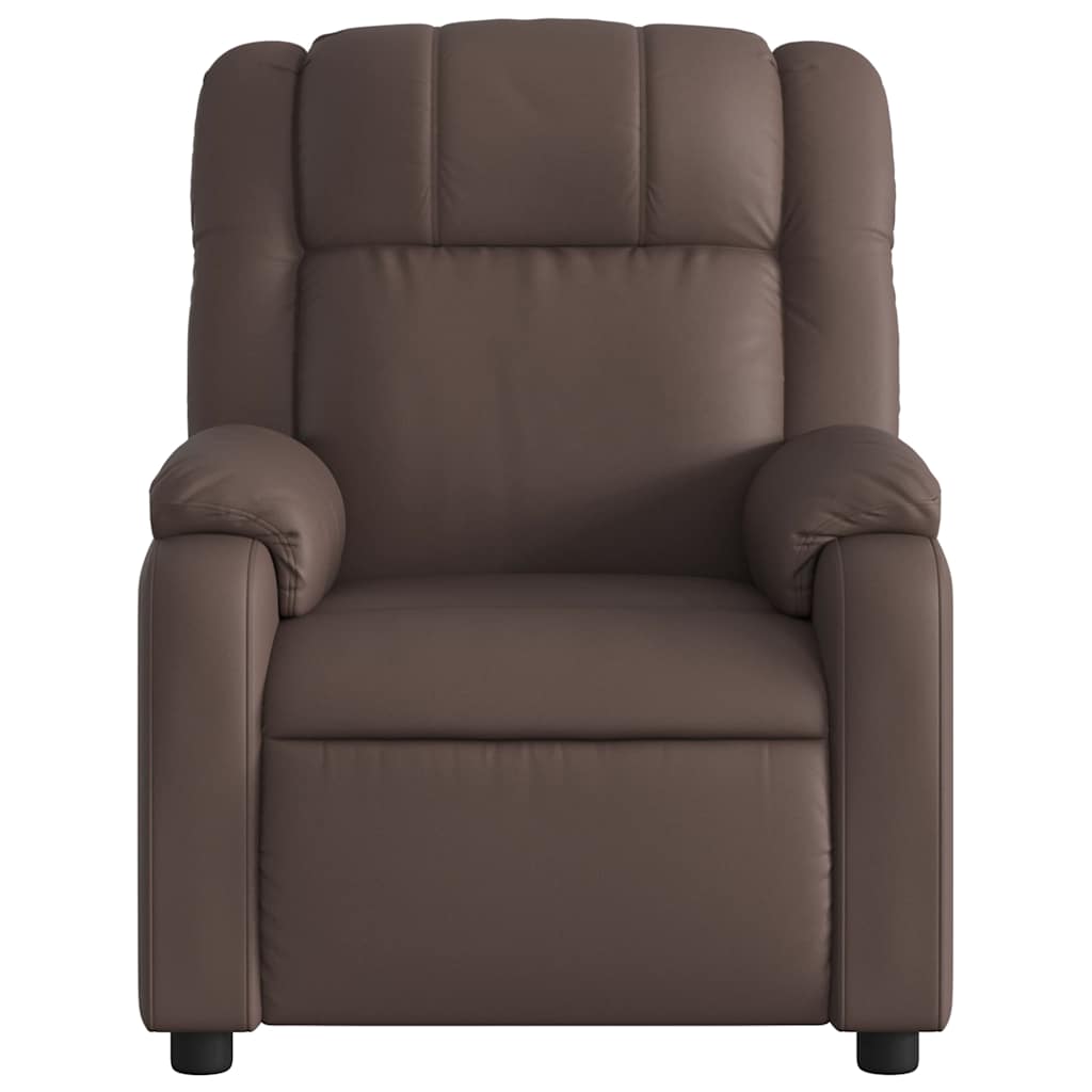 Fauteuil de massage inclinable électrique marron similicuir - XIOS