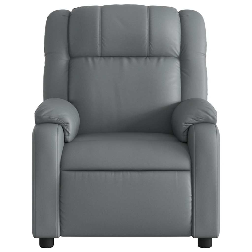 Fauteuil de massage inclinable électrique gris similicuir - XIOS