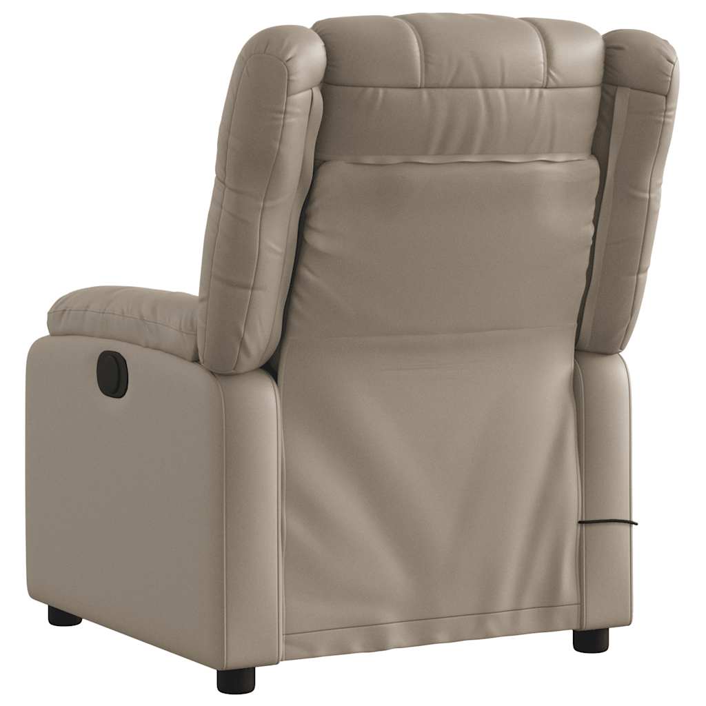 Fauteuil de massage inclinable électrique cappuccino similicuir - XIOS