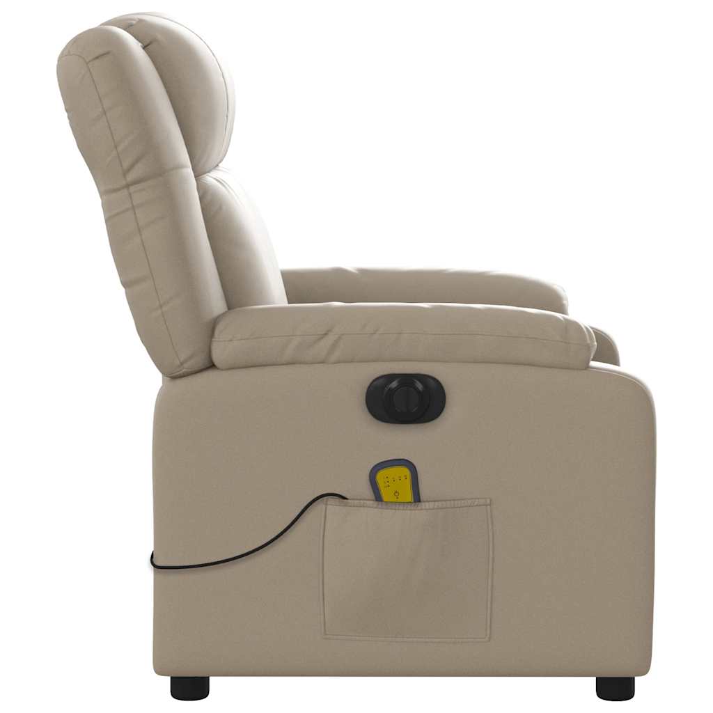 Fauteuil de massage inclinable électrique cappuccino similicuir - XIOS