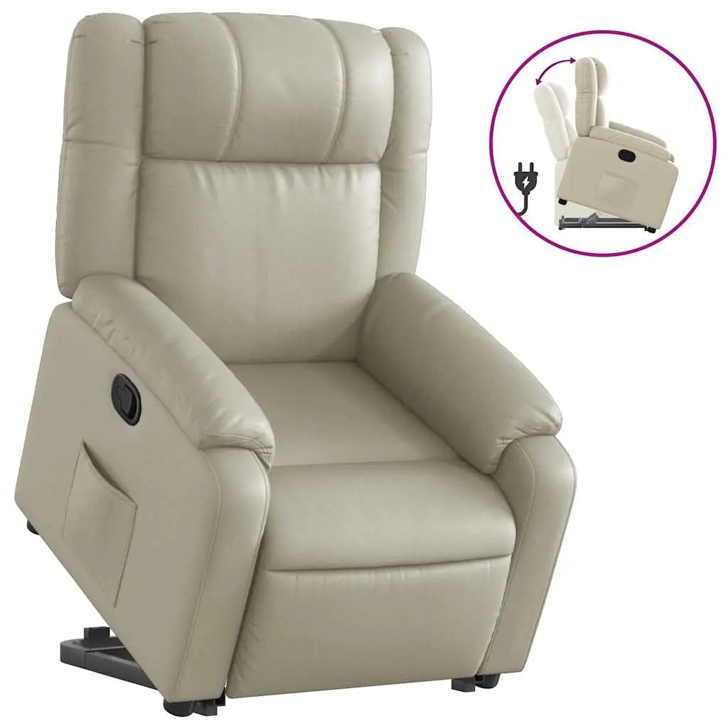Fauteuil inclinable Crème Similicuir - XIOS