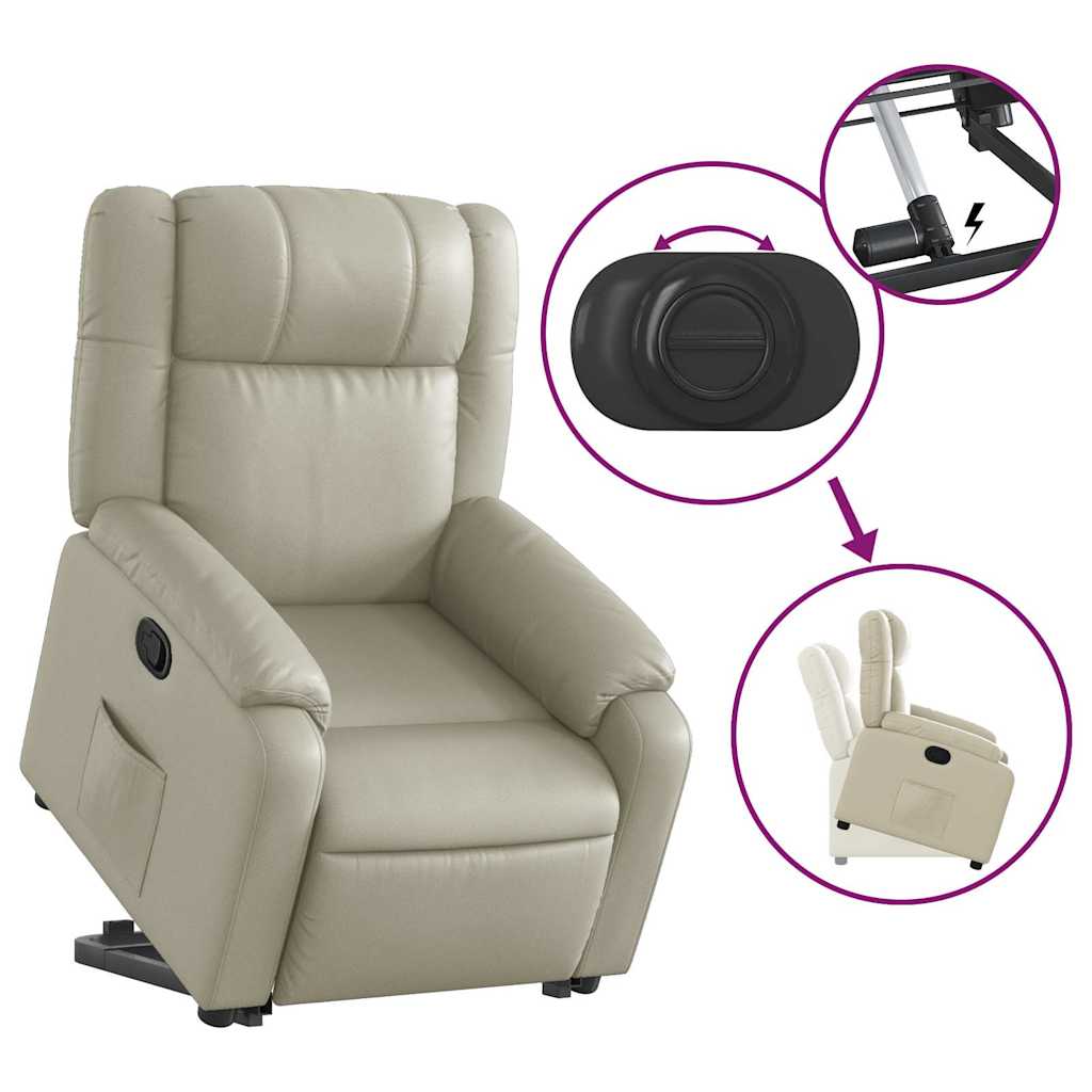 Fauteuil inclinable Crème Similicuir - XIOS