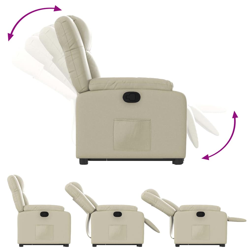 Fauteuil inclinable Crème Similicuir