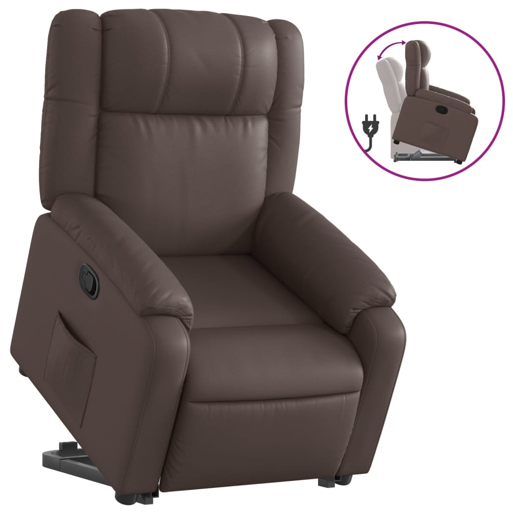 Fauteuil inclinable marron similicuir - XIOS