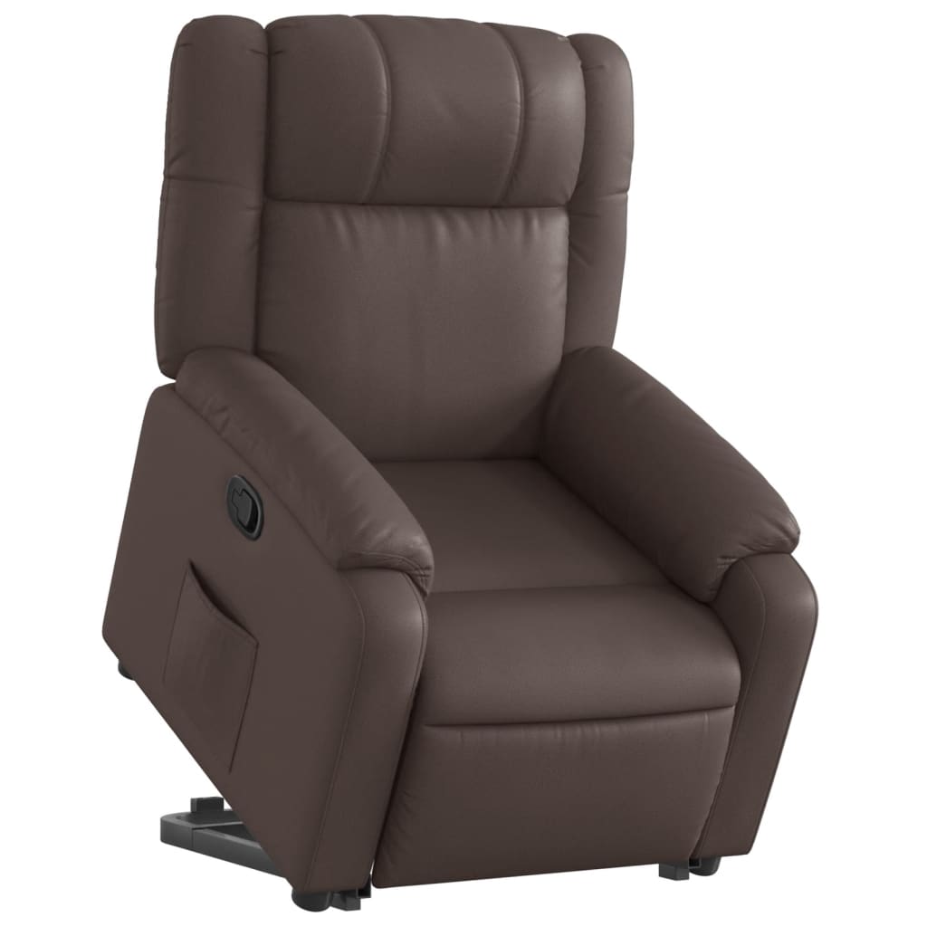 Fauteuil inclinable marron similicuir - XIOS