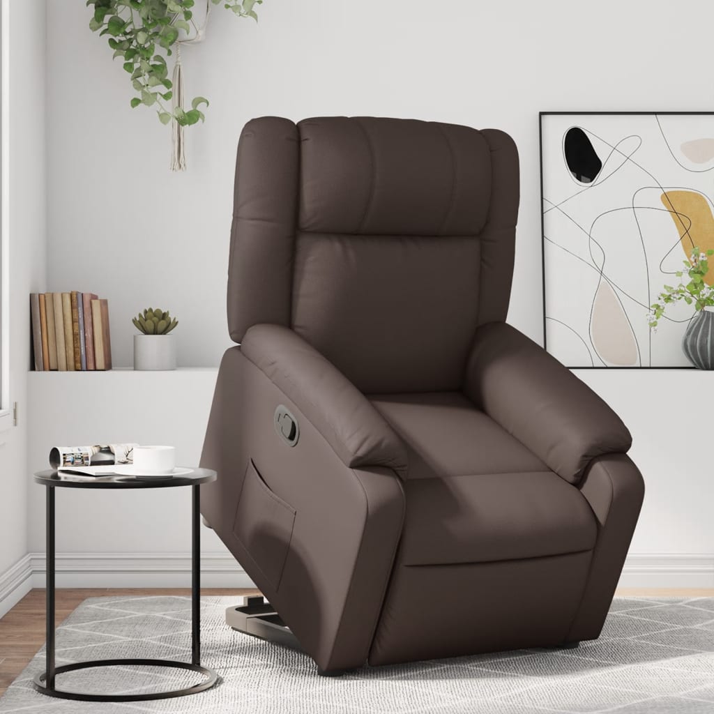 Fauteuil inclinable marron similicuir - XIOS
