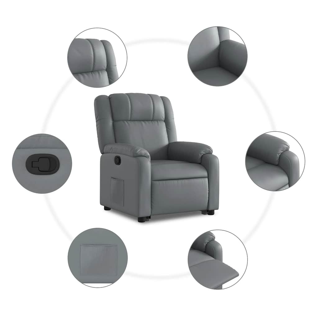 Fauteuil inclinable Gris Similicuir - XIOS