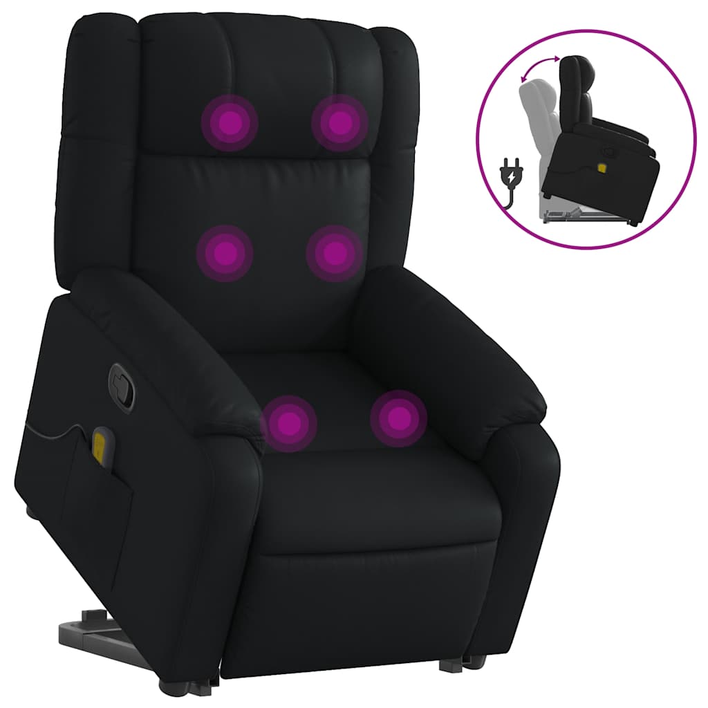 Fauteuil inclinable de massage Noir Similicuir - XIOS