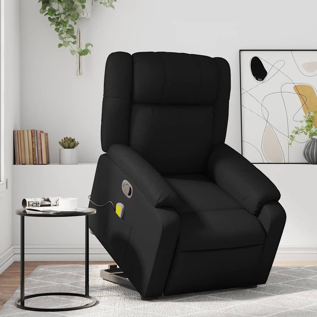 Fauteuil inclinable de massage Noir Similicuir - XIOS