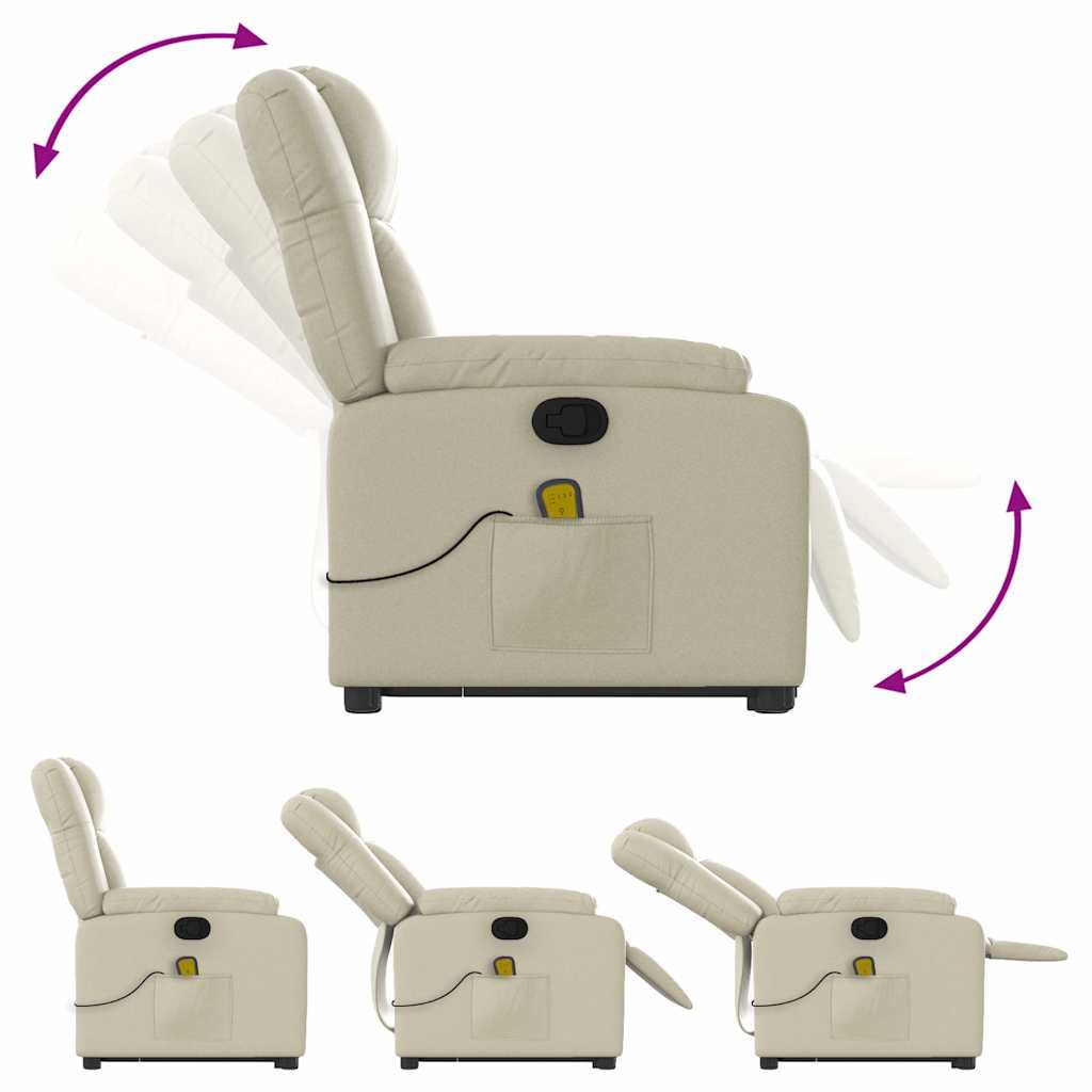 Fauteuil inclinable de massage Crème Similicuir - XIOS