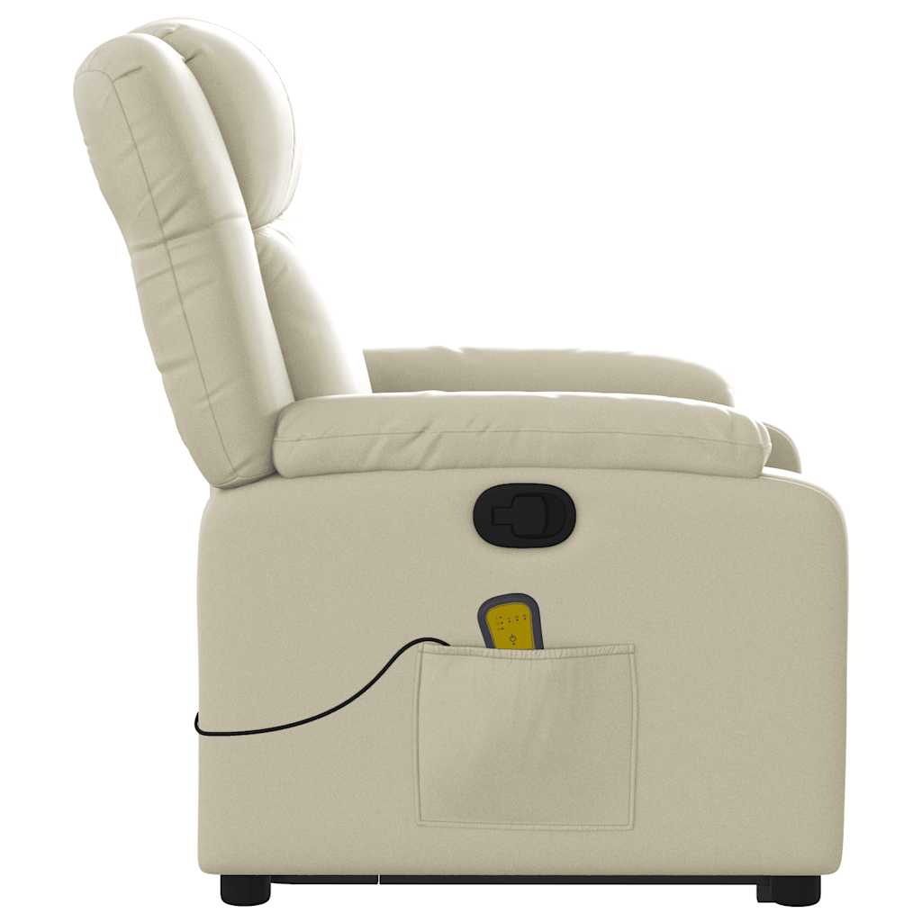 Fauteuil inclinable de massage Crème Similicuir - XIOS