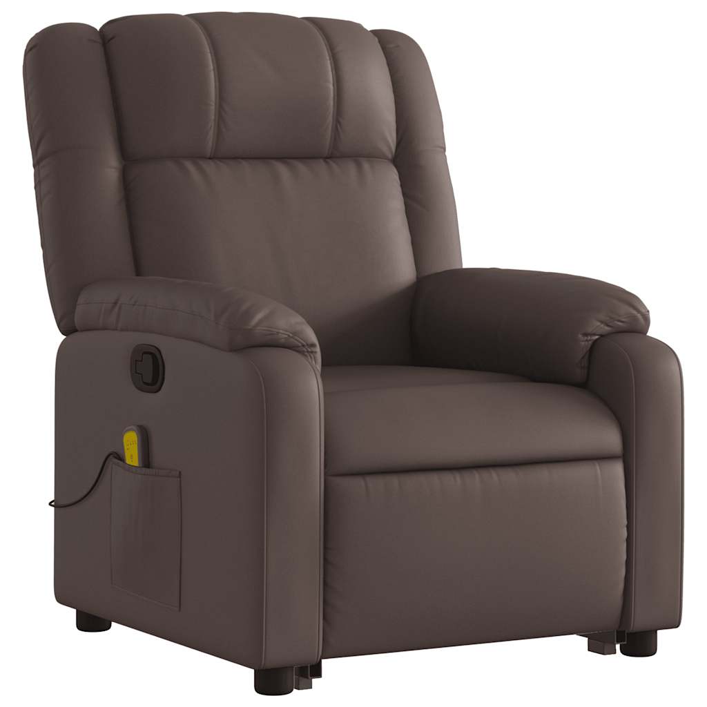 Fauteuil inclinable de massage Marron Similicuir - XIOS