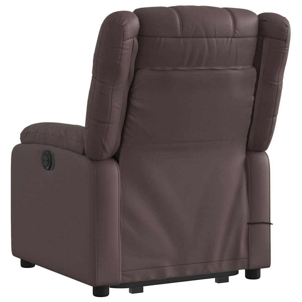 Fauteuil inclinable de massage Marron Similicuir - XIOS