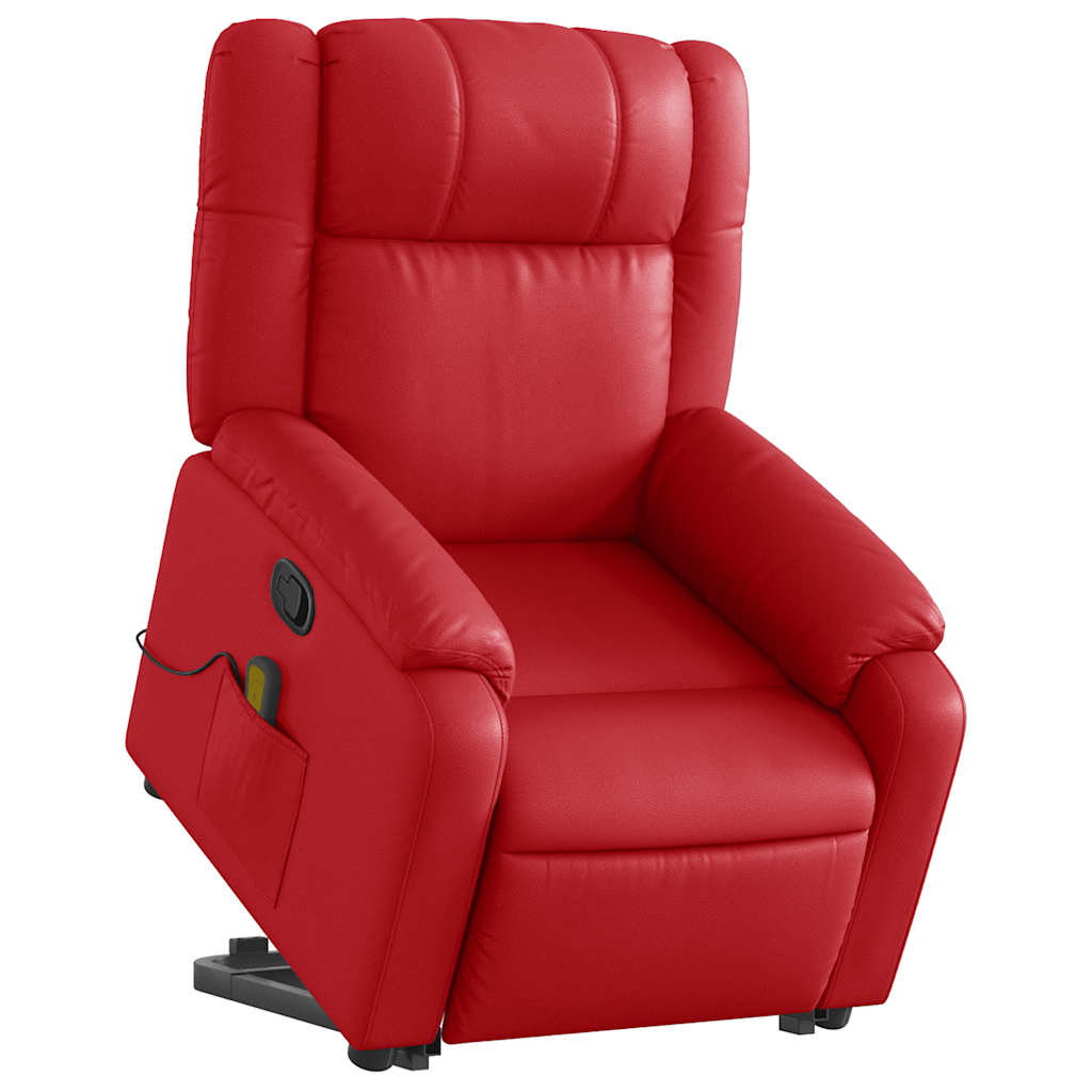 Fauteuil inclinable de massage Rouge Similicuir - XIOS