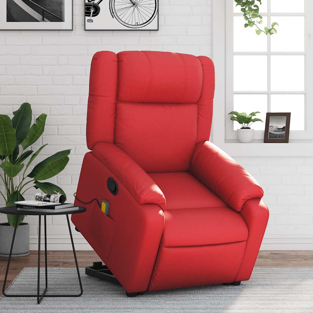 Fauteuil inclinable de massage Rouge Similicuir - XIOS