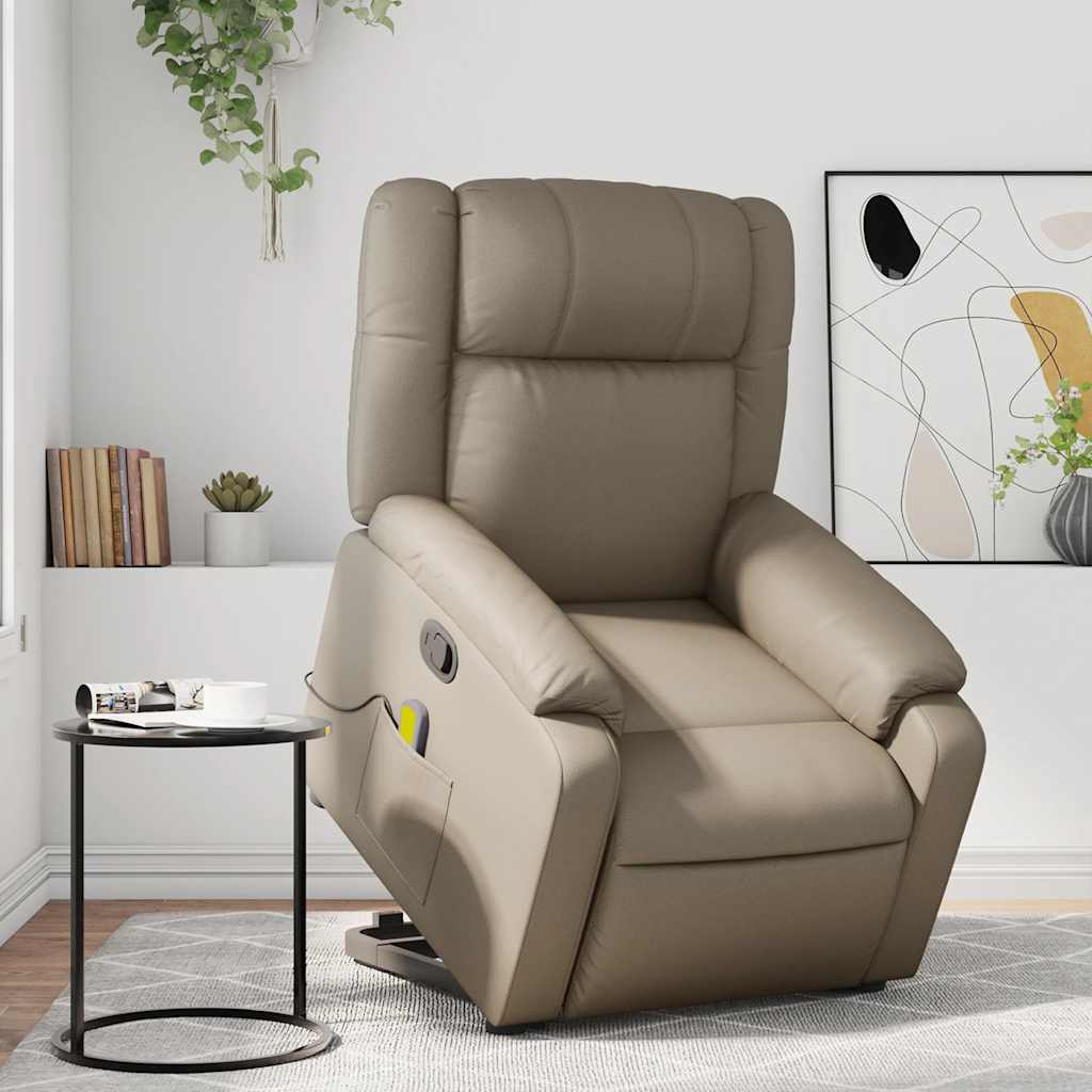 Fauteuil inclinable de massage Cappuccino Similicuir - XIOS