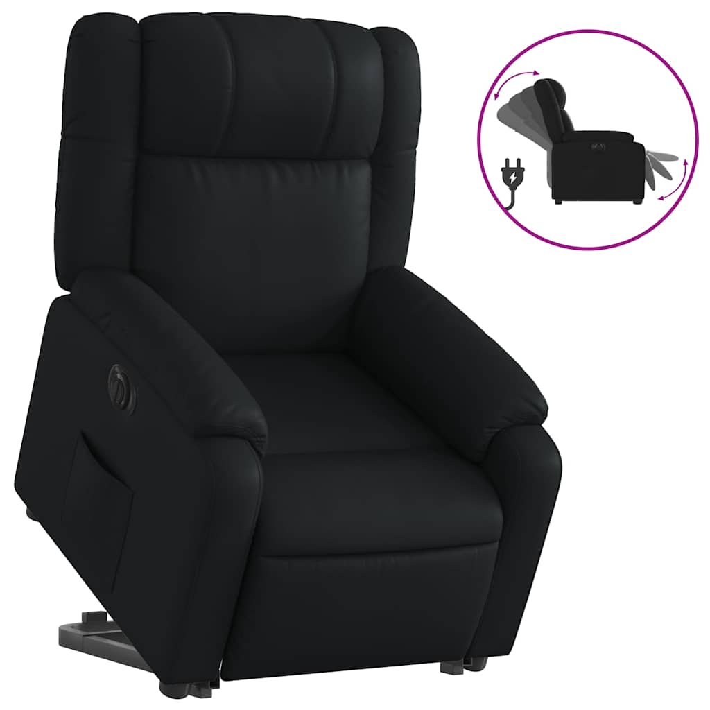Fauteuil inclinable électrique noir similicuir - XIOS