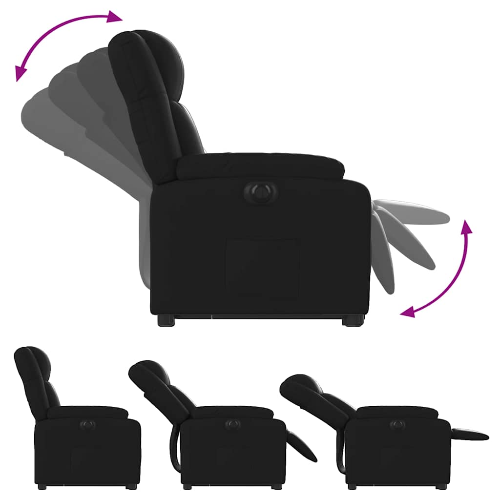 Fauteuil inclinable électrique noir similicuir - XIOS