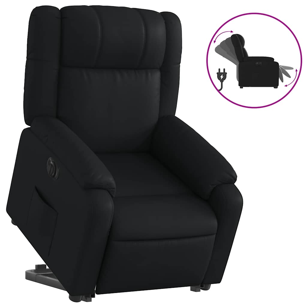 Fauteuil inclinable électrique noir similicuir - XIOS