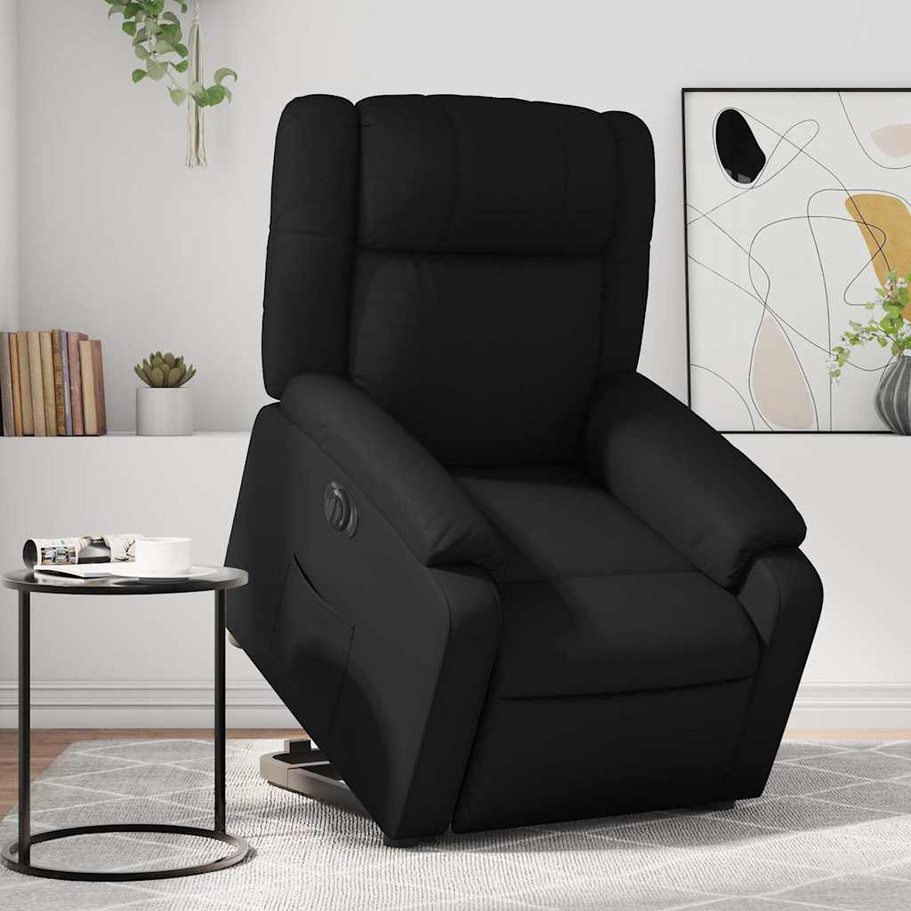 Fauteuil inclinable électrique noir similicuir - XIOS
