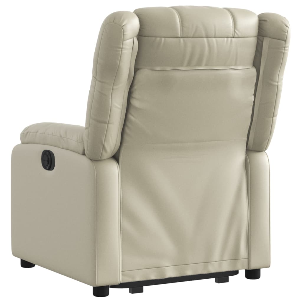 Fauteuil inclinable électrique crème similicuir - XIOS