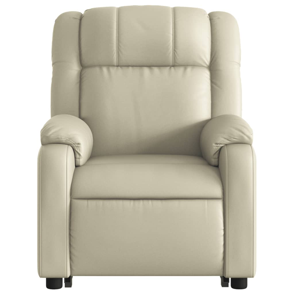 Fauteuil inclinable électrique crème similicuir - XIOS