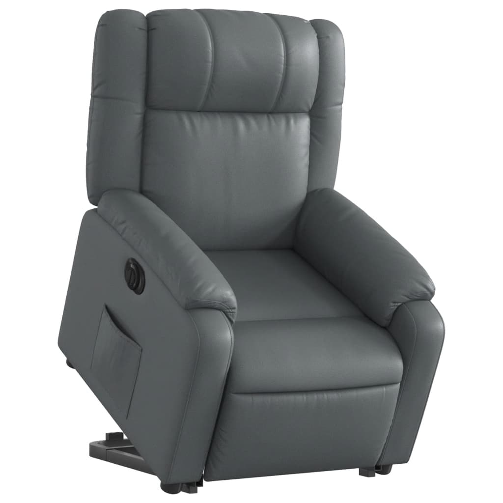 Fauteuil inclinable électrique gris similicuir - XIOS