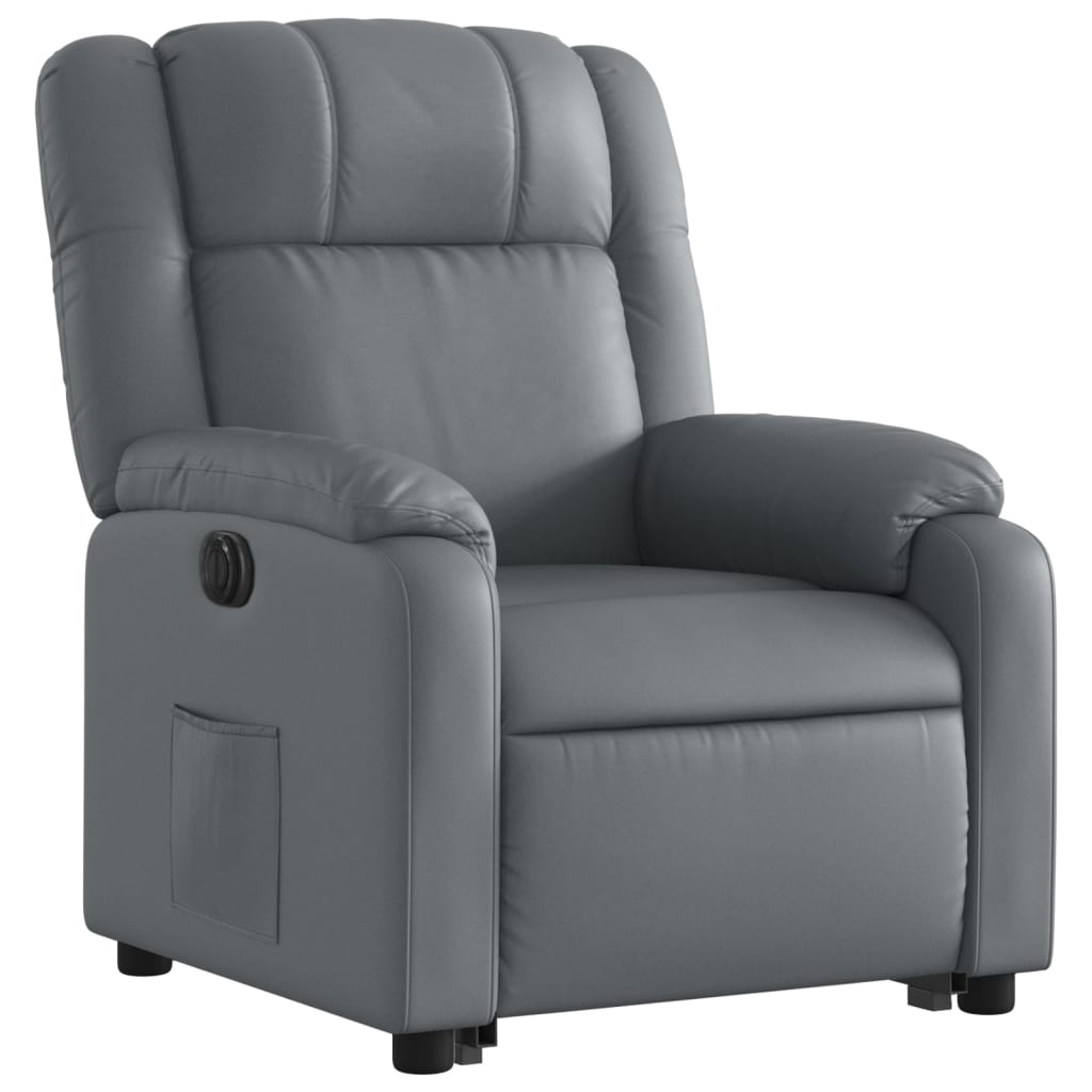 Fauteuil inclinable électrique gris similicuir - XIOS