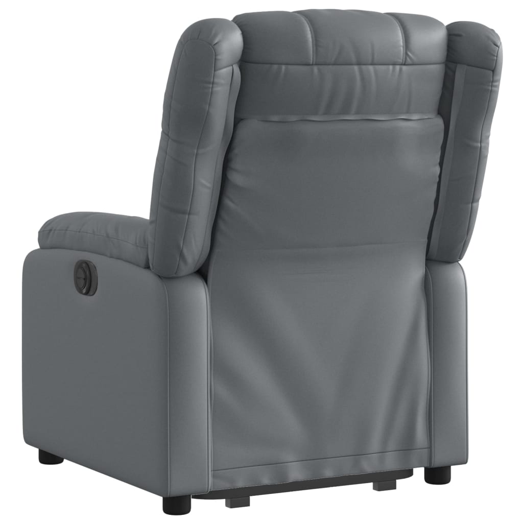 Fauteuil inclinable électrique gris similicuir - XIOS