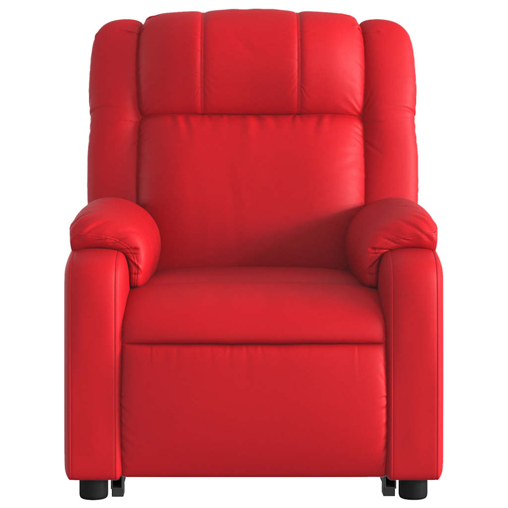 Fauteuil inclinable électrique rouge similicuir