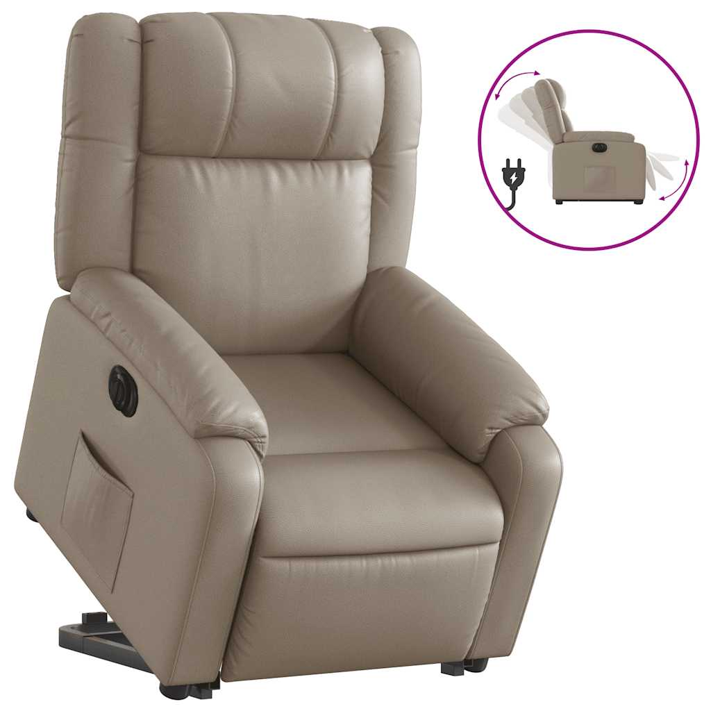 Fauteuil inclinable électrique cappuccino similicuir - XIOS