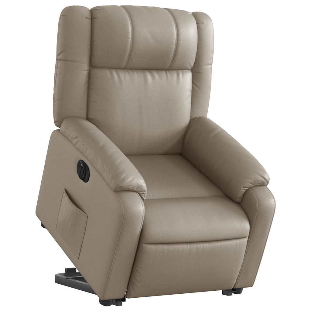 Fauteuil inclinable électrique cappuccino similicuir - XIOS