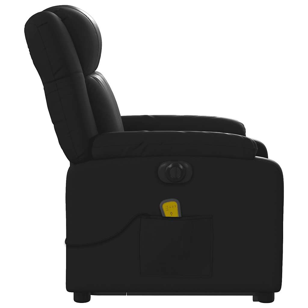Fauteuil inclinable de massage électrique noir similicuir - XIOS