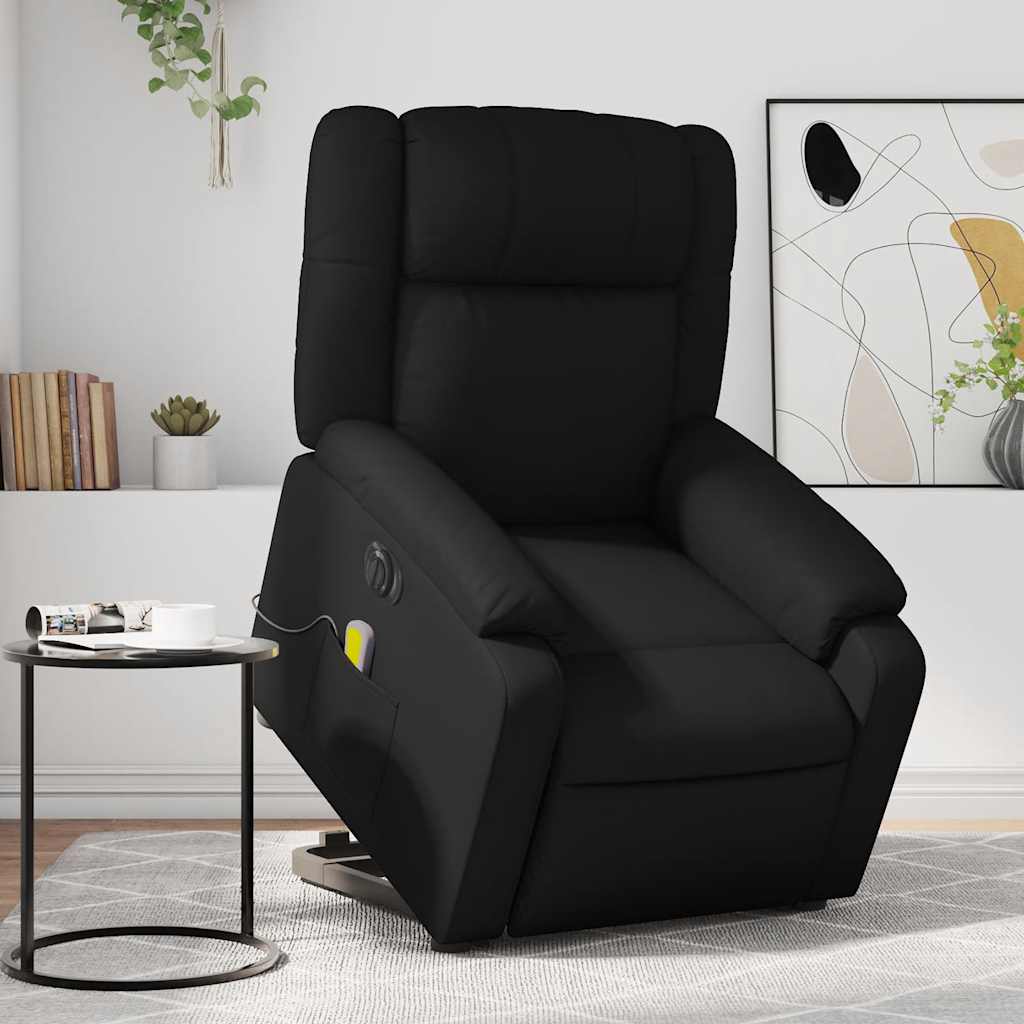 Fauteuil inclinable de massage électrique noir similicuir - XIOS