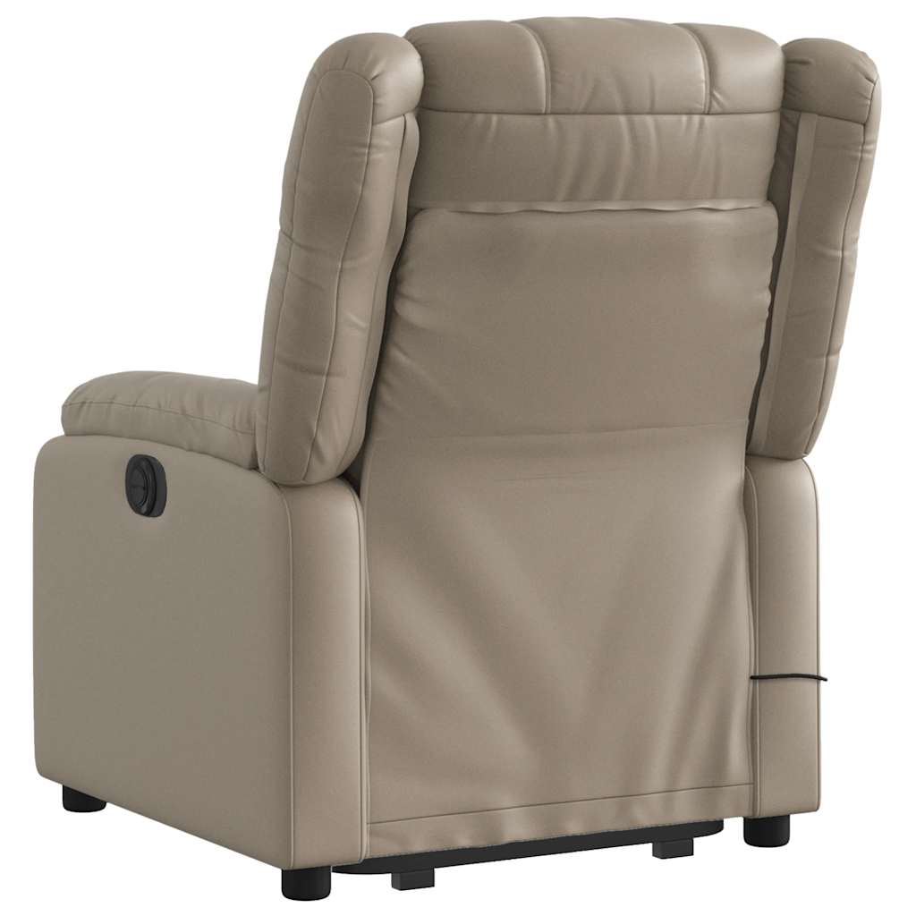 Fauteuil inclinable de massage électrique cappuccino similicuir - XIOS