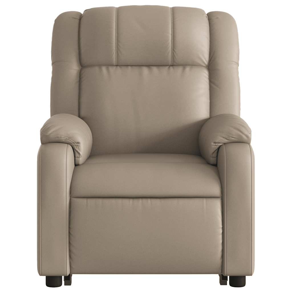 Fauteuil inclinable de massage électrique cappuccino similicuir - XIOS