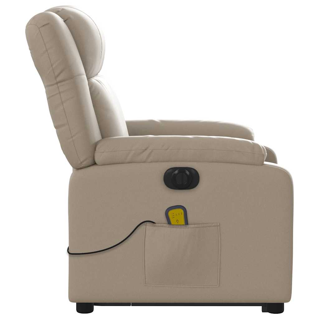 Fauteuil inclinable de massage électrique cappuccino similicuir