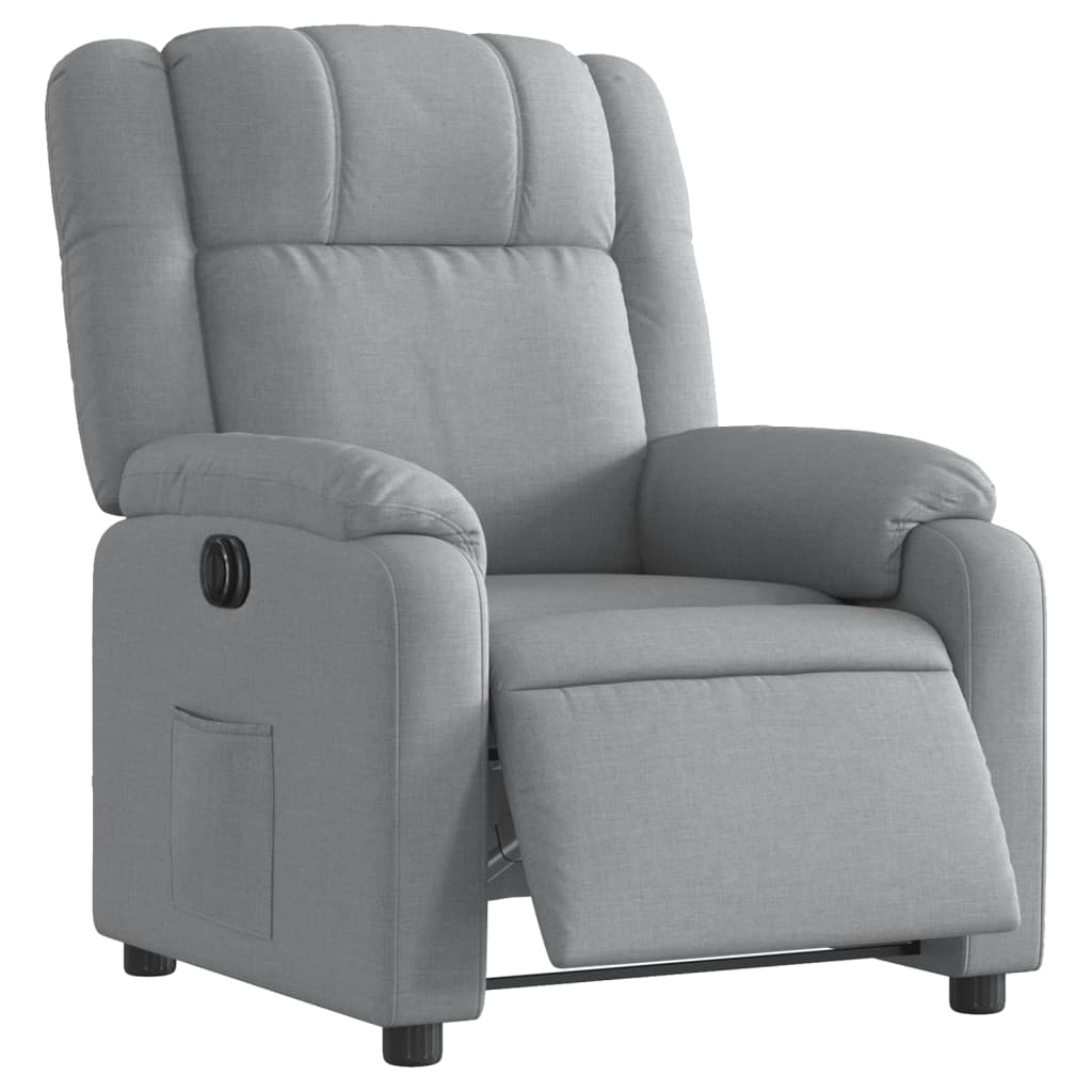 Fauteuil inclinable électrique Gris clair Tissu - XIOS